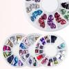 36Pcs 3D Nail Rhinestones, Flat Back Square Heart Drop Shape Wheel, Nail Glitter Gems Decorations for DIY Manicure Cell Phone Decor