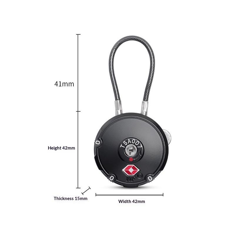 3 Digit Tsa Combination Customs Password Lock Overseas Clearance Trolley Luggage Suitcase Backpack Password Steel Cable Padlock