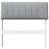Upholstered Headboard Light Grey 75 cm Solid Pine Wood