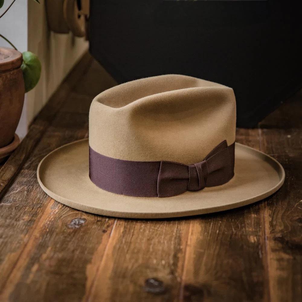 Шляпа из чистой шерсти Шляпа-федора Ретро Британская фетровая шляпа Декоративный бант Фетровая цилиндровая шляпа