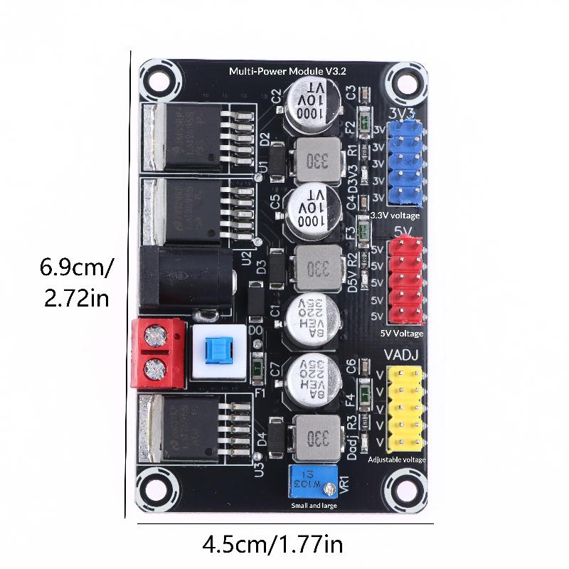 1Pc DC7-25 To DC3.3V/5V LM2596 Adjustable Step-Down Module Adjustable Step-Down Module For Racing Smart Car Test Power Supply