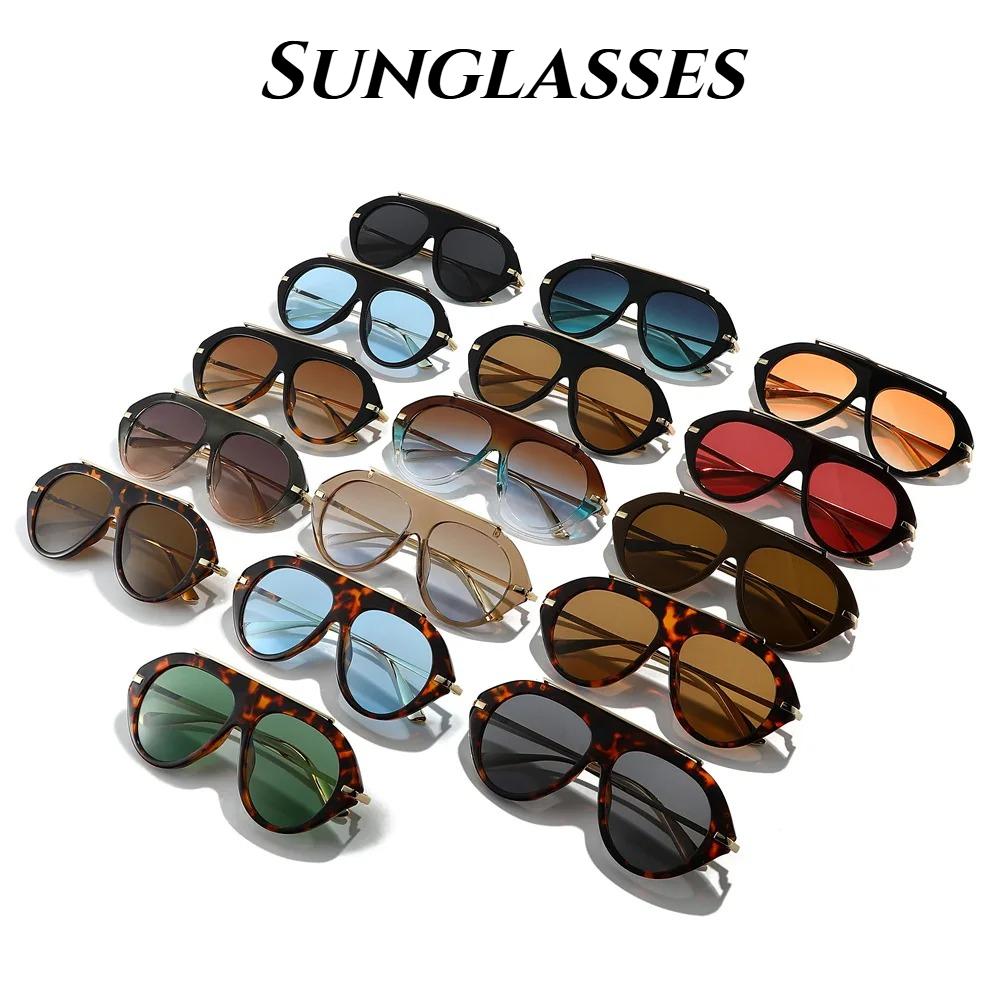 Stylish Oversized Sunglasses Unisex Retro Street Style Shades Outdoor Travel UV Protection Eyewear UV400 Classic Driving Glasses