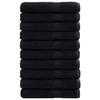 VidaXL Premium Quality Towels 10 Pcs, Shower Towels, Bath Sheets, Guest Towels, Black 137439
