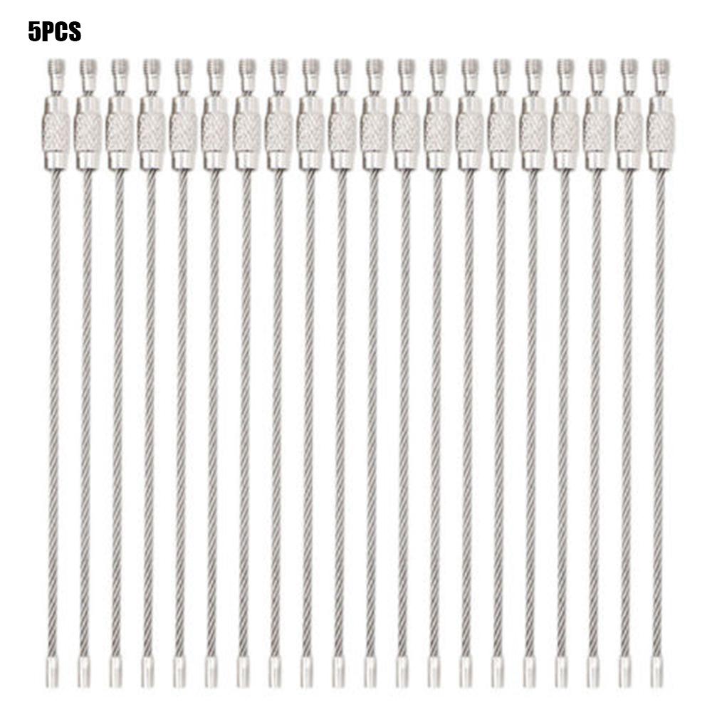 Кабельный трос, винт, наружные инструменты, проволочные брелки, карабин из нержавеющей стали, держатель для ключей EDC