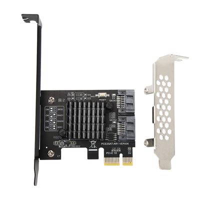 Карта расширения PCIE на SATA3.0 2 порта 6 Гбит/с Высокоскоростная Многофункциональная Поддержка PCIE SATAIII RAID