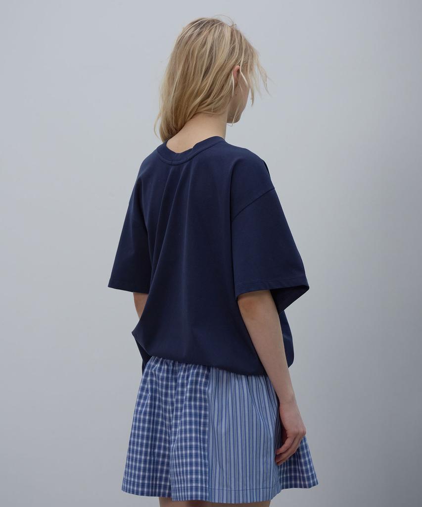 LCDC™ Draped Lettering Print T-Shirt (Navy)