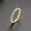 Minimalist Women's Zircon Ring In Japanese and Korean Style - Stainless Steel R-536