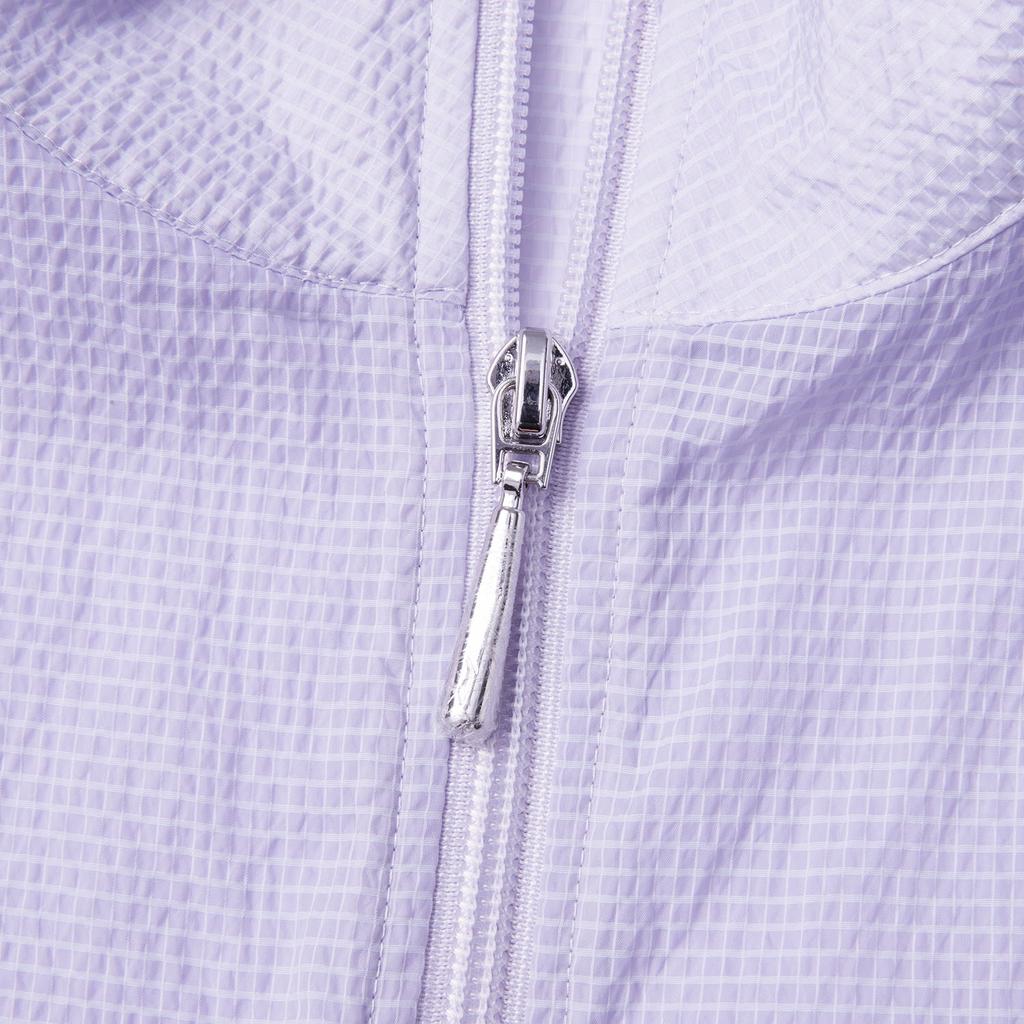 Li Ning Серия Спортивный Стиль Однотонный На молнии Воротник-стойка Удобный Дышащий Универсальный Ветровка Женская Верхняя одежда Фиолетовый AFDV992-1