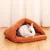 Fleece Pet Bed Sweat-absorbent Pet House Kitten Mat Sleeping Bag  Small Pet