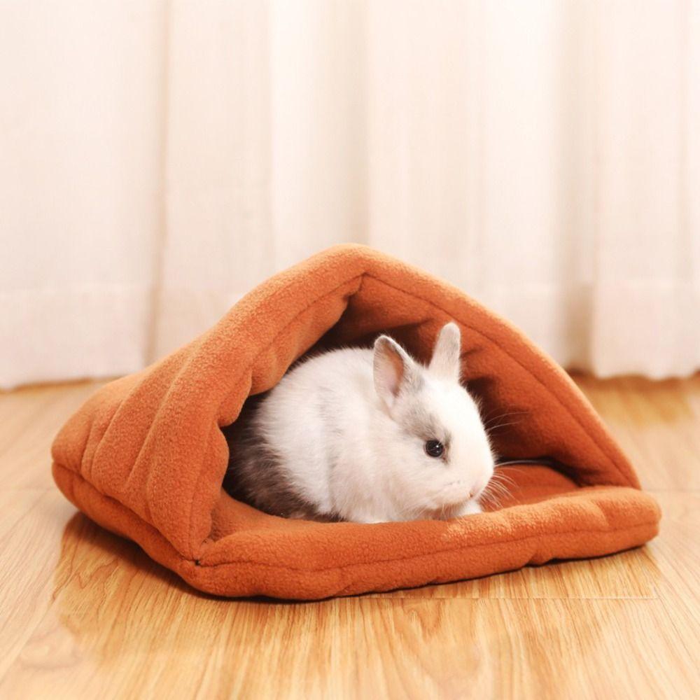 Fleece Pet Bed Sweat-absorbent Pet House Kitten Mat Sleeping Bag Small Pet