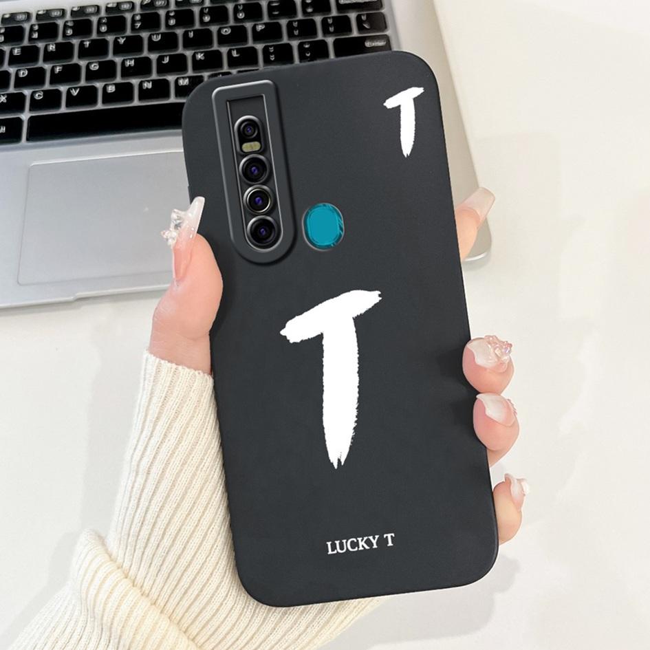 For Tecno Camon 15 Pro Case CD8 Luxury A Z Initial Letters Soft Silicone Bumper For Tecno Camon 15 Premier Camon15 Air CD6 Shell