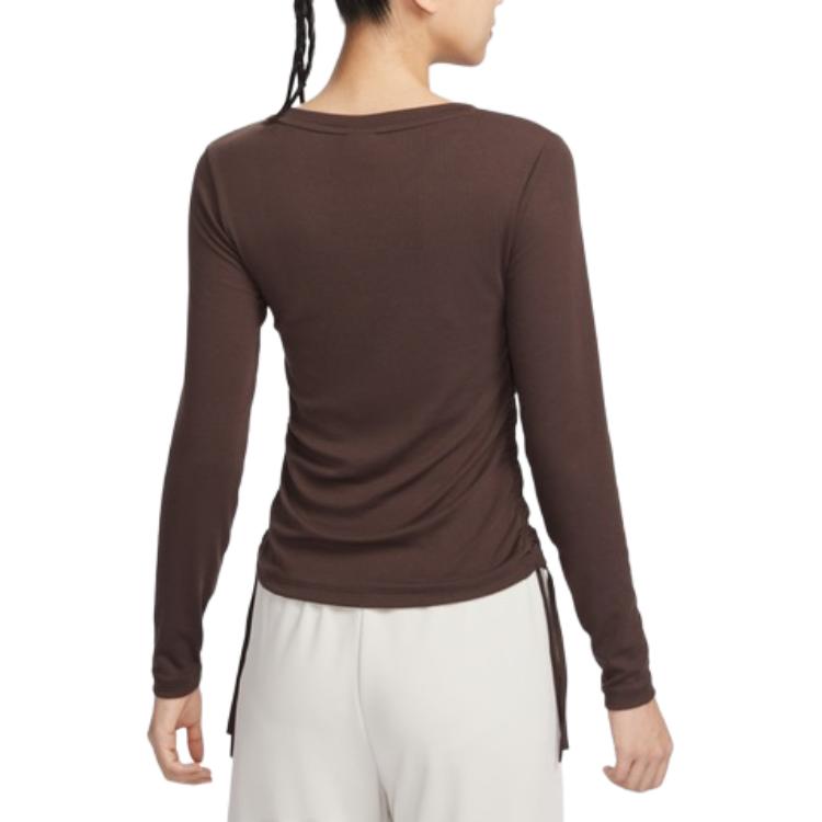 Nike Set in Sleeve T Shirt Women's Brown FB8718-237