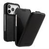 MELKCO For iPhone 17 Pro Case Compatible with MagSafe Vertical Flip Genuine Cow Leather+PC Phone Cover