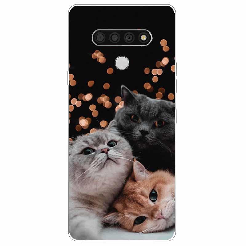 Мягкий чехол с принтом для LG K51 K61 V50 V60 Thinq, милый силиконовый чехол-котик для LG K61 V50 Thinq, чехлы K 61, противоударная оболочка-сумка