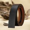 Мужской ремень из натуральной кожи без автоматической пряжки, двухслойный ремень из воловьей кожи в стиле ретро, ​​без пряжки, дизайн пояса