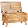 Storage Box with Storage Compartment 70 x 35 x 40 cm Solid Mango Wood