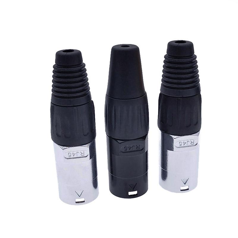 1pcs 8p8c RJ45 Net Work Waterproof Connector, IP65 D Socket Panel Ethernet Connector