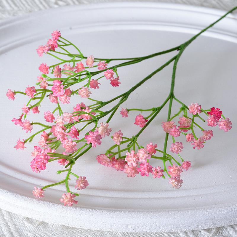 Искусственный букет гипсофилы для свадебного украшения - Мягкий резиновый одиночный стебель