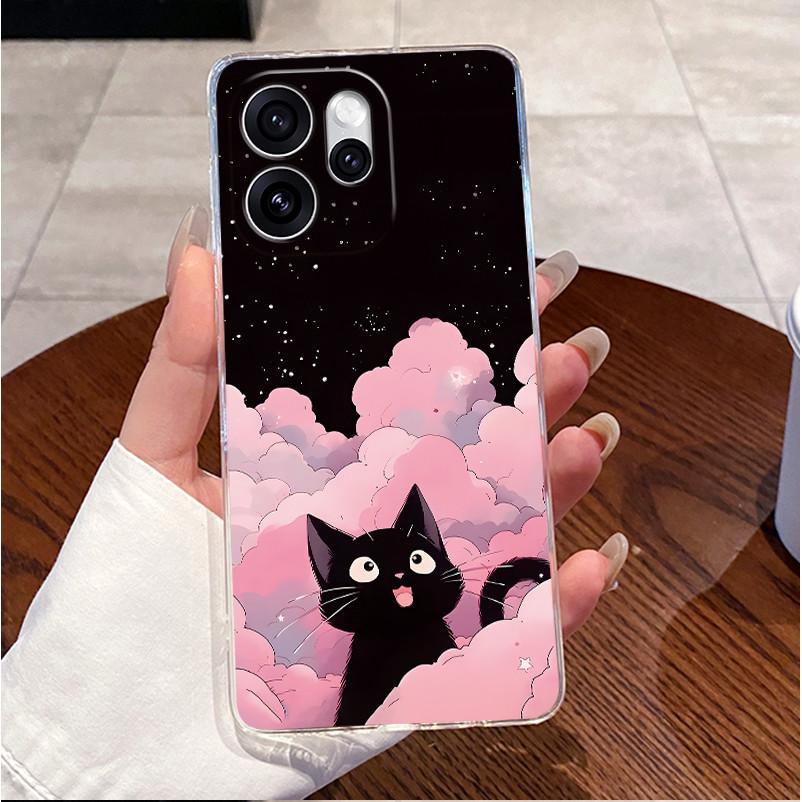 Для Oppo Reno 15F 15FS 5G Чехол Прозрачный Роскошный Милый Сердце Любви Кролик Смешной ТПУ Мягкий Силиконовый Чехол Для Oppo Reno 15 FS 2025 Чехол