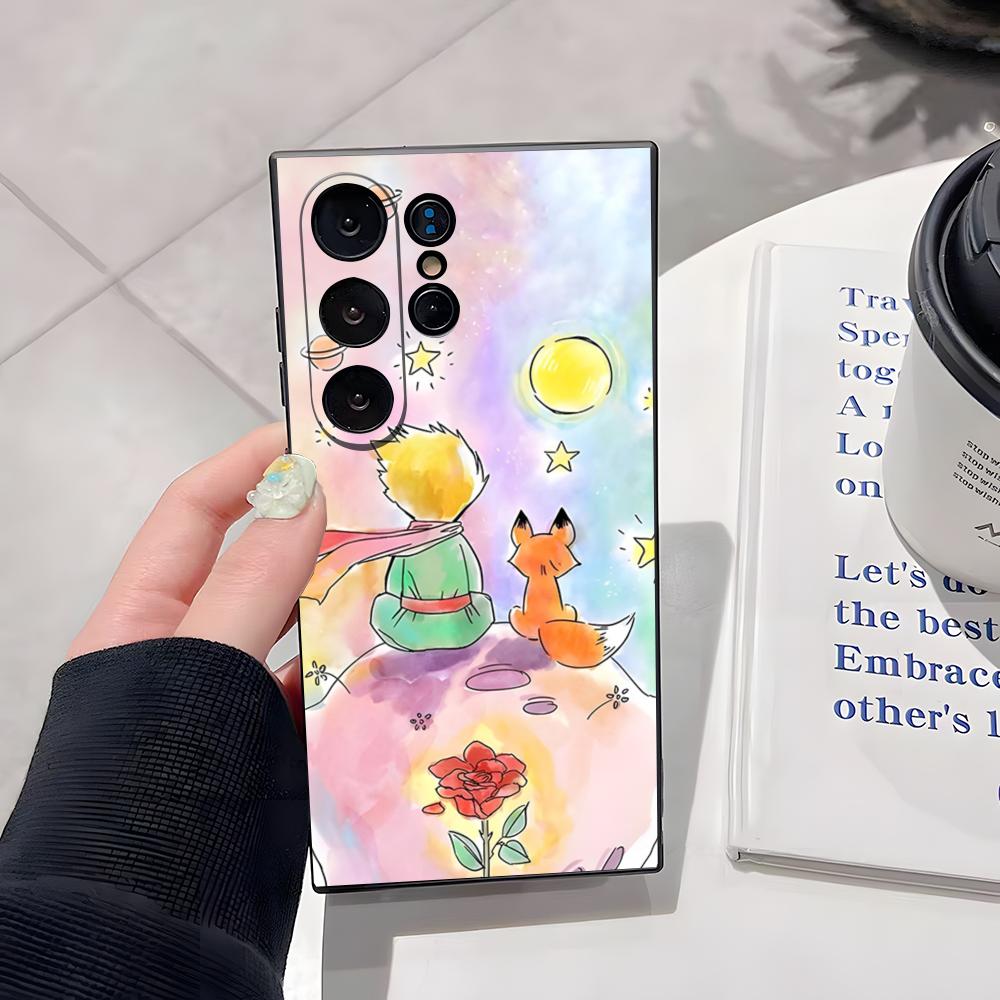 Чехол для телефона Маленький Принц Для Samsung S26 Ultra S25 Edge Ultra S23 S22 S21 S20 Ultra Plus S24 Fe Стеклянная Крышка