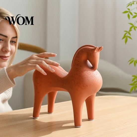 Decorative Horse for Living Room Ceramic Abstract Figurine, Modern Statue Home Office Contemporary Animal Decor Decor, Artistic Sculpture Ornament