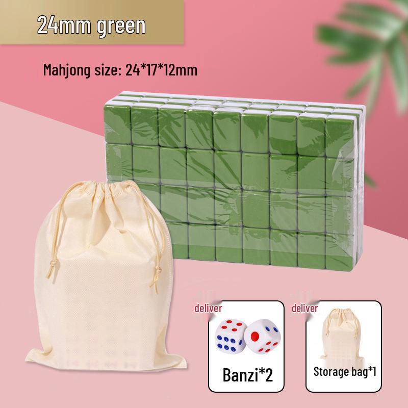 Компактный набор для маджонга: Массивные резные плитки с воробьями, размеры 24 мм и 30 мм, идеально подходят для путешествий и использования в общежитиях