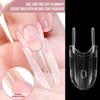 120pcs Clear Sandwich Dual Nail Form Rocket Shape Nail Form Mold Dual Nail Forms  for Builder Gel