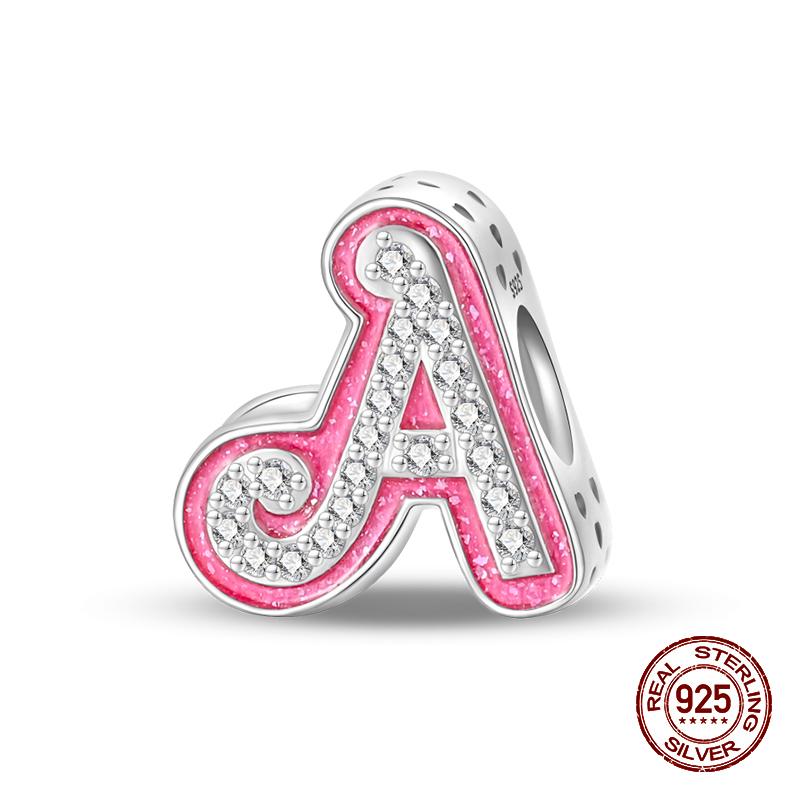 100% стерлингового серебра 925 пробы модные принцессы розовые банты подвески бусины подходят 925 оригинальные браслеты DIY ювелирные изделия подарки на годовщину