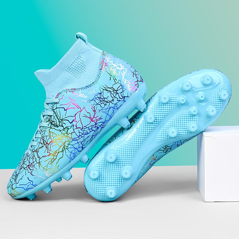 35-45 футбольные бутсы унисекс, студенческие футбольные бутсы большого размера, пластиковые бутсы с длинными ногтями AG, тренировочные футбольные бутсы с искусственным газоном