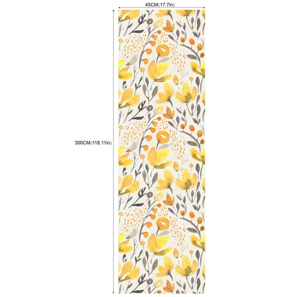 Съемные самоклеящиеся обои для гостиной и спальни (45 см * 300 см Терраццо с акварельными цветами