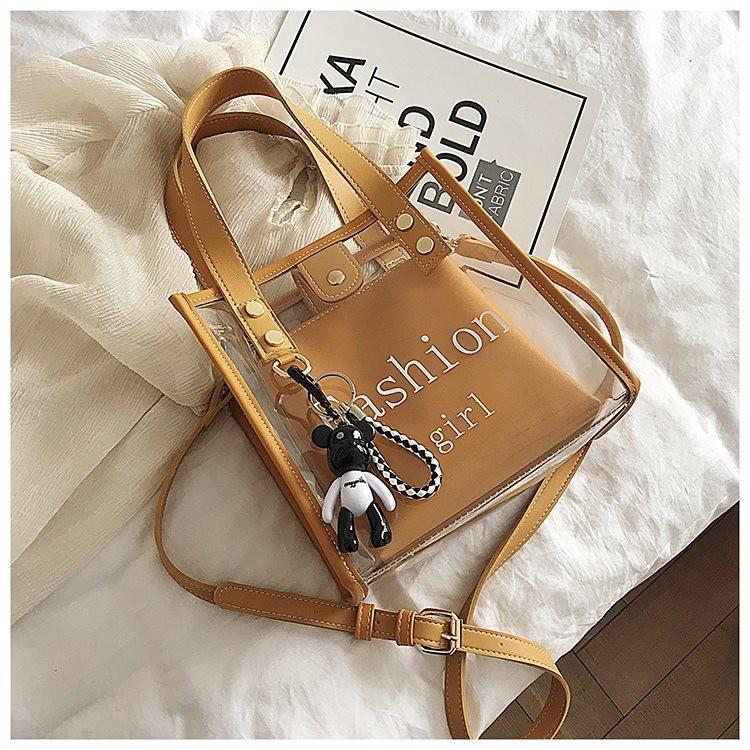 Stylish Pvc Transparent Jelly Bag For Women Fashionable Crossbody Bag Versatile Shoulder Tote