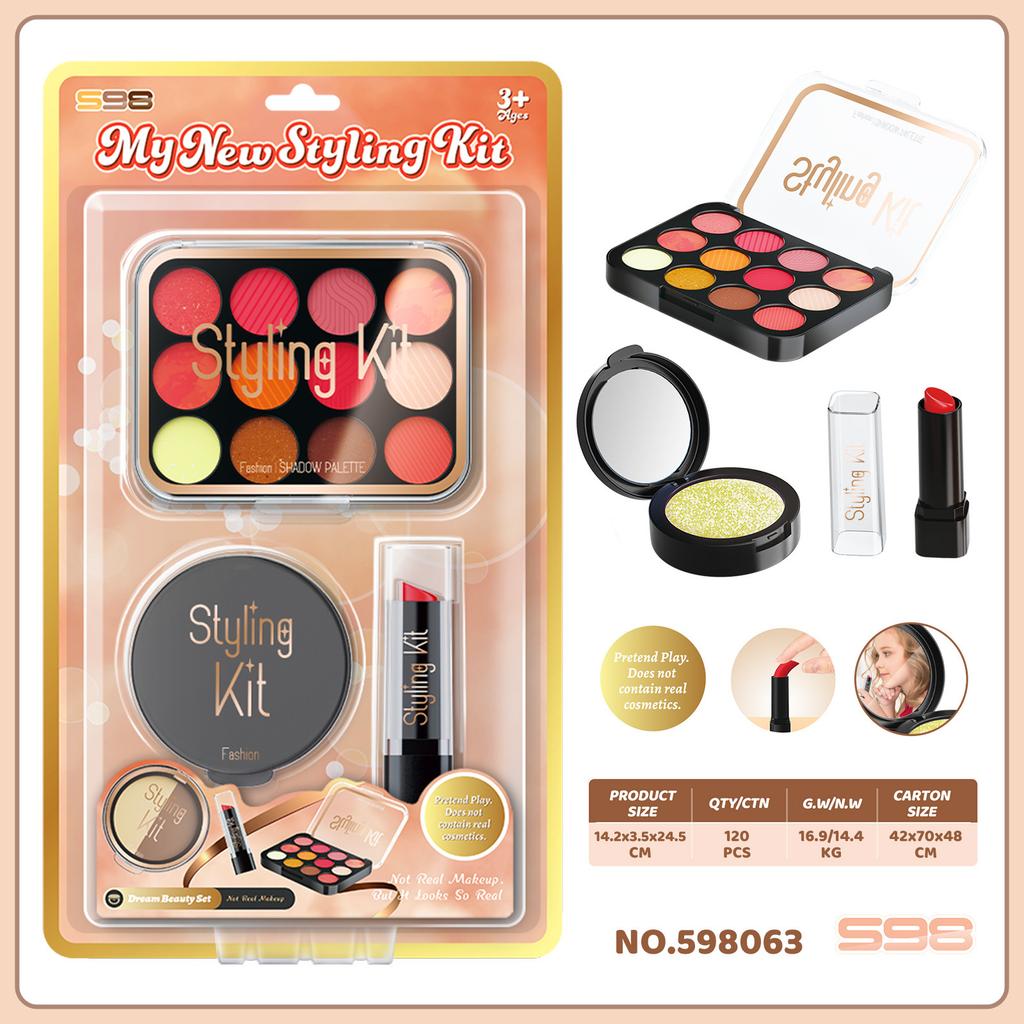 Children'S Play House Simulation Makeup Toy Girl Makeup Set No Liquid Can Not Be Smeared Pink