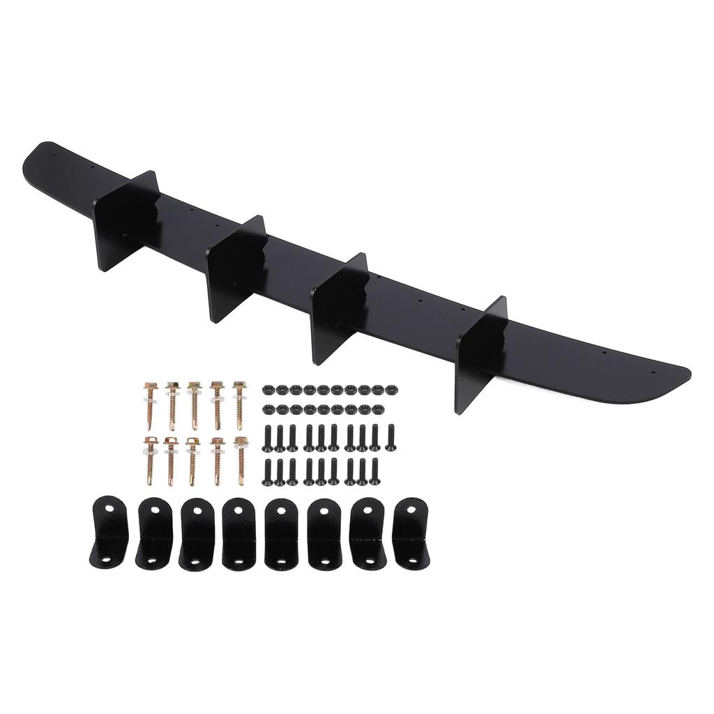 Rear Bumper Lip Diffuser Glossy Black Enhanced Aerodynamics Sporty Look Sturdy Lip Spoiler Body Kit