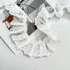 Cotton Heart Lace Trim: Handmade Pleated Accessories with Embroidery Thread