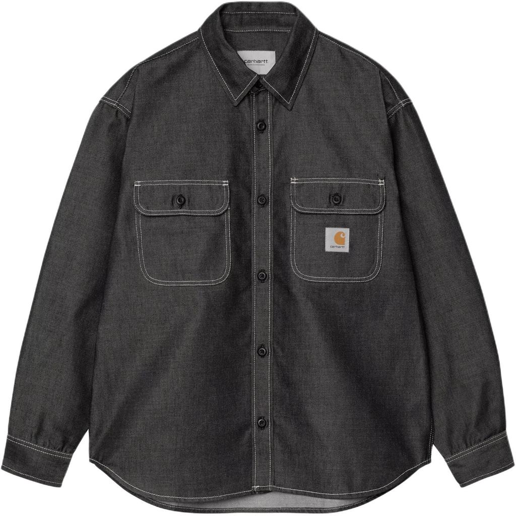 Carhartt WIP FW25 Рубашка Тиган Жак Удобная Простая Пуговицы Длинный Рукав Мужские рубашки I036263-89-01
