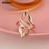 SIMJOO Zircon Rose Gold Hollow Flame Ring for Women