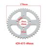 Цепи 428 37T/40T/41T/43T/48T 37MM-76MM Звездочки Задние Звездочки Для 110cc 125cc 140cc Мотоциклов Грязевых Питбайков