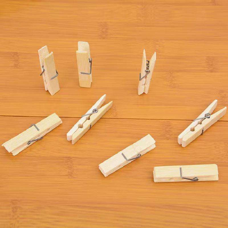20 шт. Натуральный бамбуковый зажим для белья Фотоприщепки Прищепки DIY Свадебные вечеринки Деревянные зажимы Зажимы Колышки
