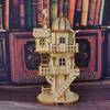 3D деревянная модель-пазл домика на дереве, деревянная лесная хижина-вилла, многоэтажный купольный building assembly model, ручной DIY creativ
