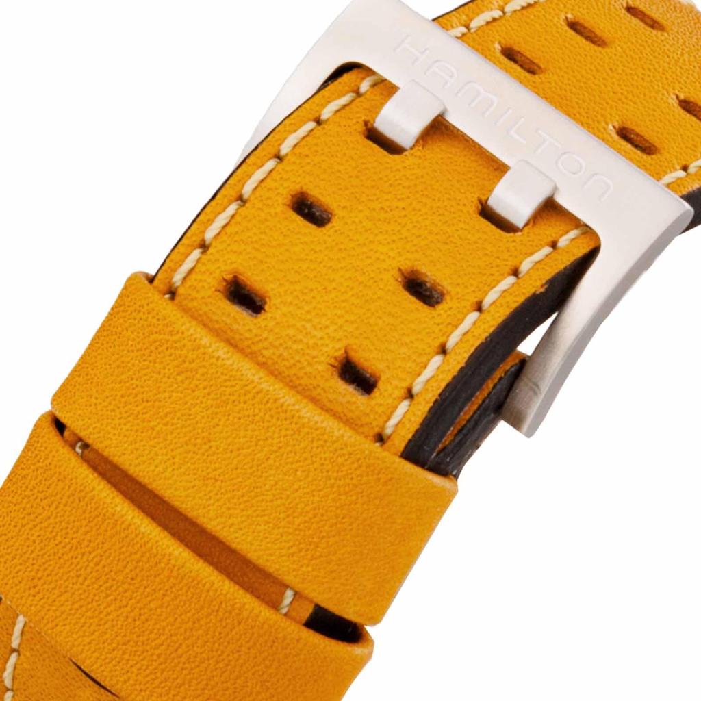 Watch Khaki Aviation Pilot Day Date Auto Khaki Aviation Black Dial Stainless Steel Sapphire Glass Automatic 46MM Swiss Brand Watch H64725531 Brown