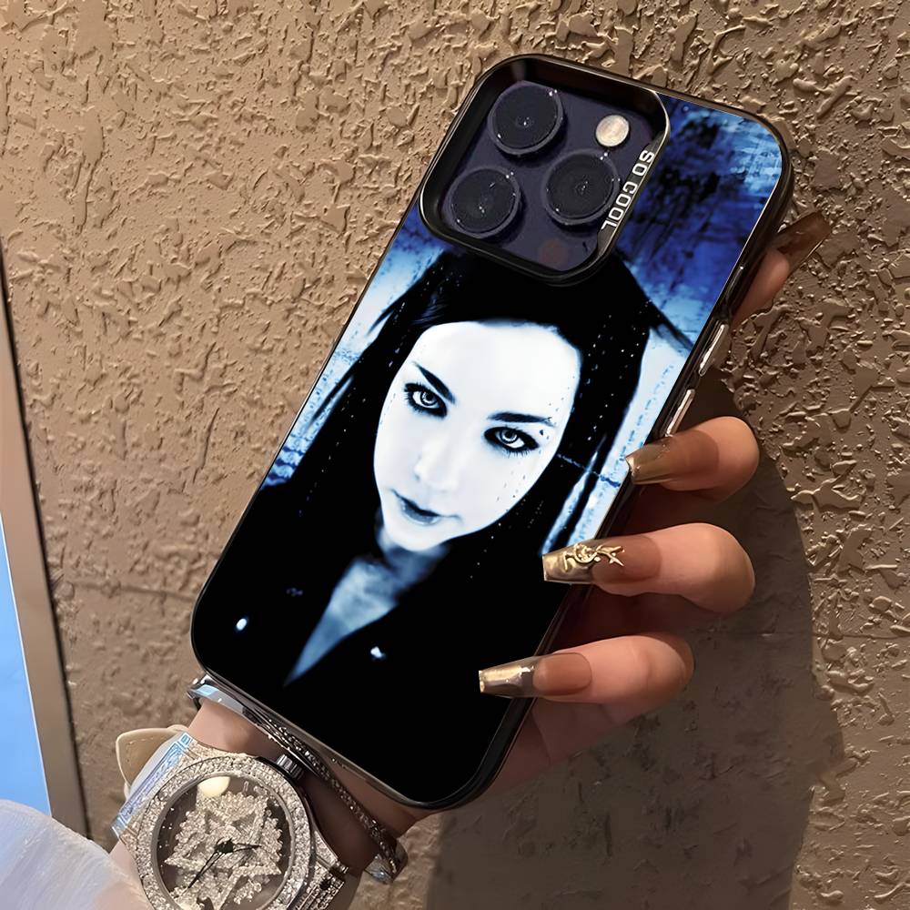 Evanescence Эми Ли Для iPhone 17,16,15,14,13,12,11,Mini,Pro,E,SE4,XS,MAX Черный Конфетный Матовый Чехол
