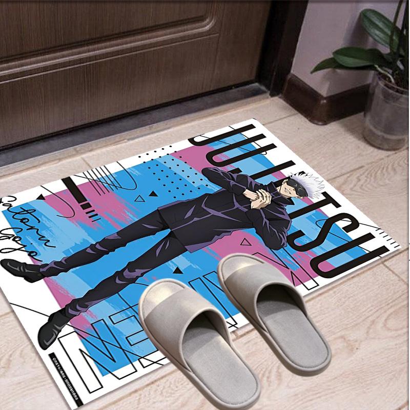 Jujutsu Kaisen Pattern Rug, Indoor/Outdoor Mat, for Picnic, Gameroom, Bedroom, Office, Living Room, Home Decor Carpet, Birthday Gift