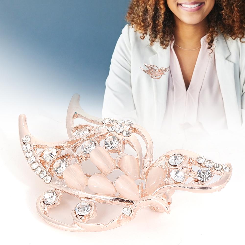 Мода Женщины Стразы Форма Бабочки Брошь Булавка на Воротник Аксессуар для Одежды Ювелирное Изделие Подарок