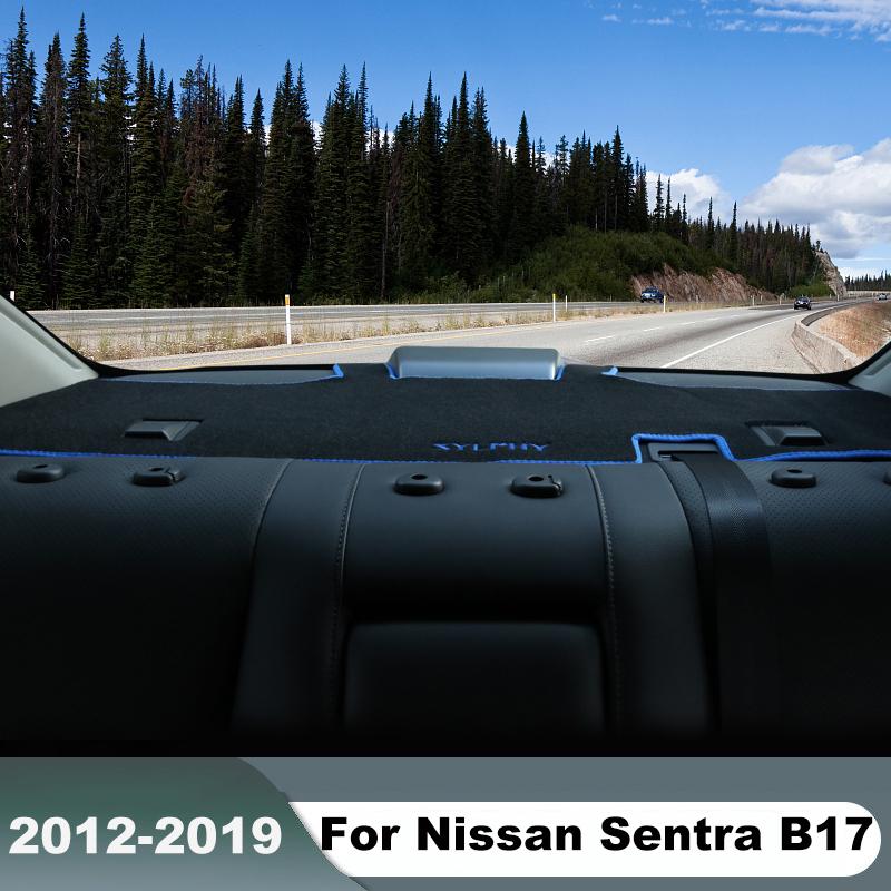 Для Nissan Sentra B17 Sylphy 2012-2014 2015 2016 2017 2018 Коврик на приборную панель автомобиля Коврик от солнца на панель Нескользящие коврики