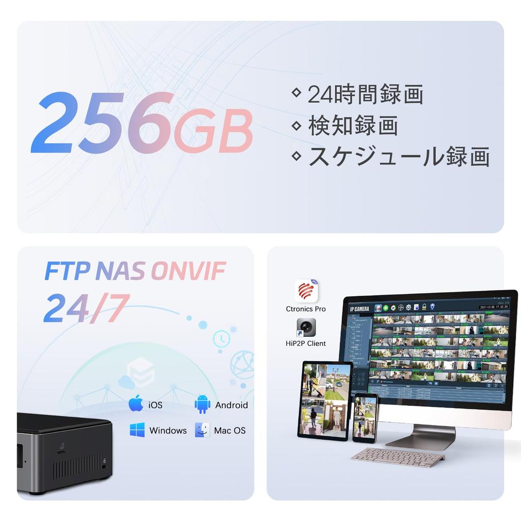 Ctronics Камера безопасности Наружная 8-мегапиксельная камера видеонаблюдения AI Обнаружение человека Обнаружение домашних животных Автоматическое отслеживание AI Функция ночного видения Весь день