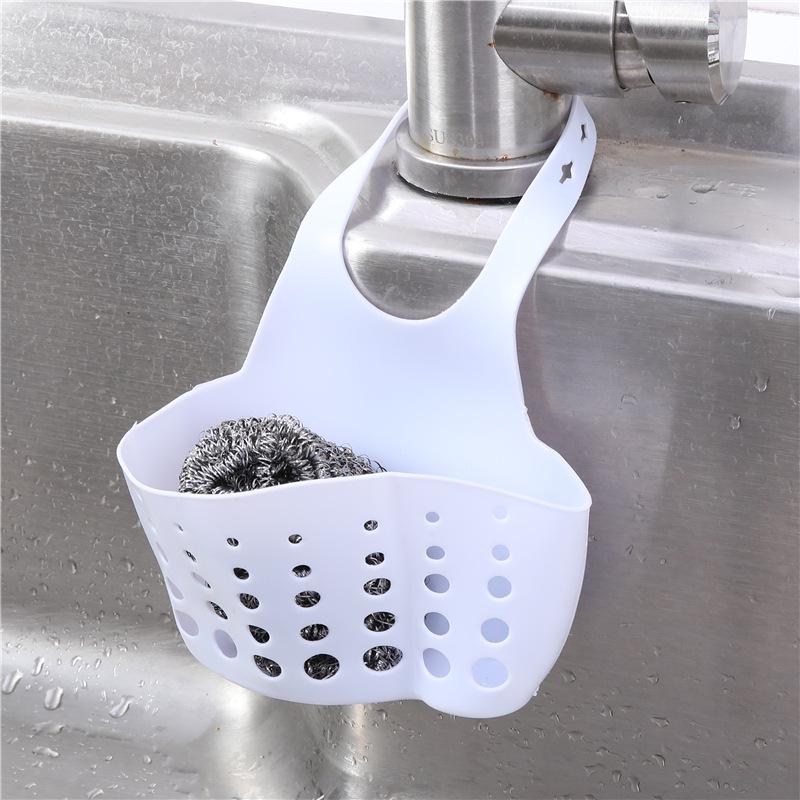 New Sink Shelf Soap Sponge Holder Clip Dish Drainer Drying Rack Silicone Storage Basket Bag Bathroom Holder Kitchen Accessories Tool