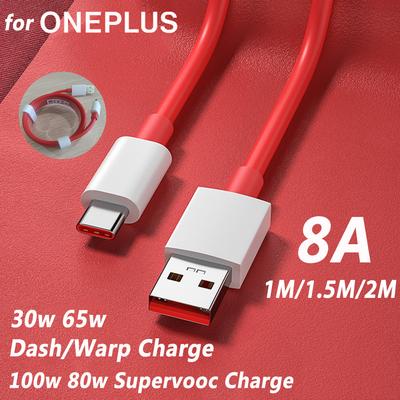 Oneplus оригинальный кабель 100 Вт Supervooc Dash Warp Charge Type C кабель для быстрой зарядки One Plus 11 5G 10 Pro 10T Nord 2T 9RT 9 8 T 7