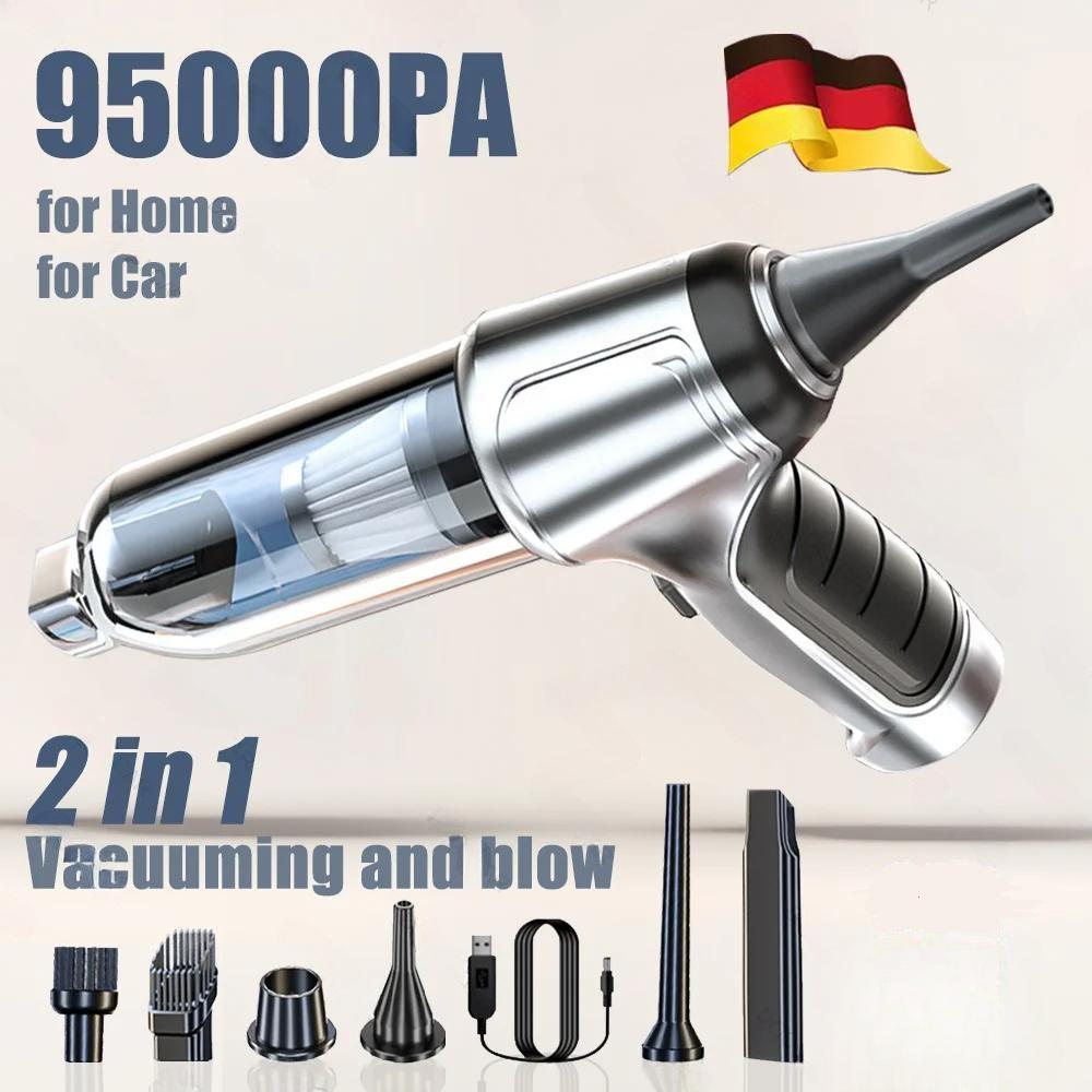 95000PA Home Appliance Car Vacuum Cleaner Wireless Handheld Car Vacuum Vacuuming And Blow 2 IN 1 Portable Strong Suction Cleaner
