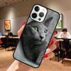 Красивый Серый Британский Короткошерстный Кот Чехол Для Телефона Для iPhone 17 Air 13 12 14 15 16 Чехол Для Apple Pro Max Plus