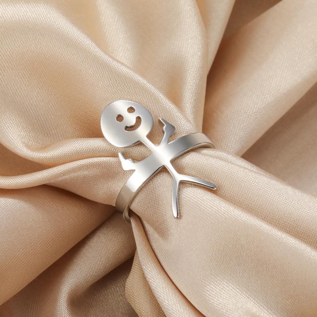 Кольцо со смайликом из нержавеющей стали в европейском и американском стиле, новое, игривое, забавное, милое